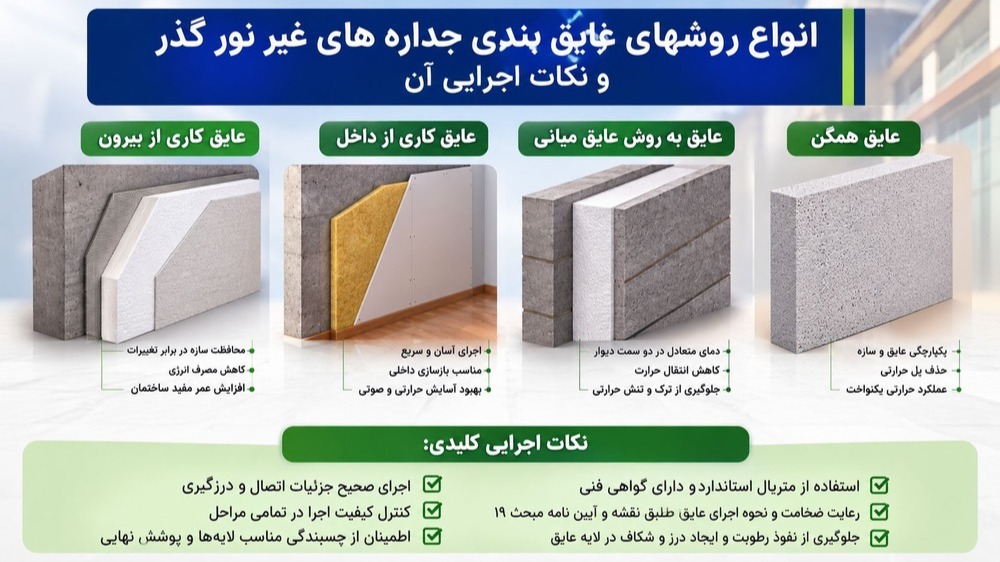 انواع روش های عایق کاری