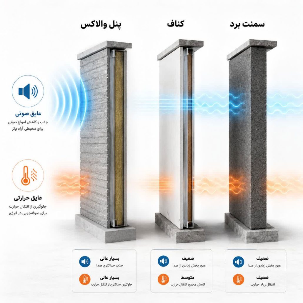 مقایسه عملکرد پنل والاکس با سایر پوششهای دیوار خشک