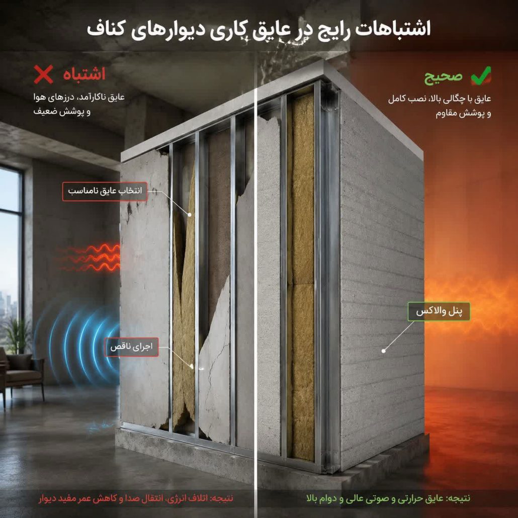 اشتباهات رایج در عایق بندی دیوار درای وال