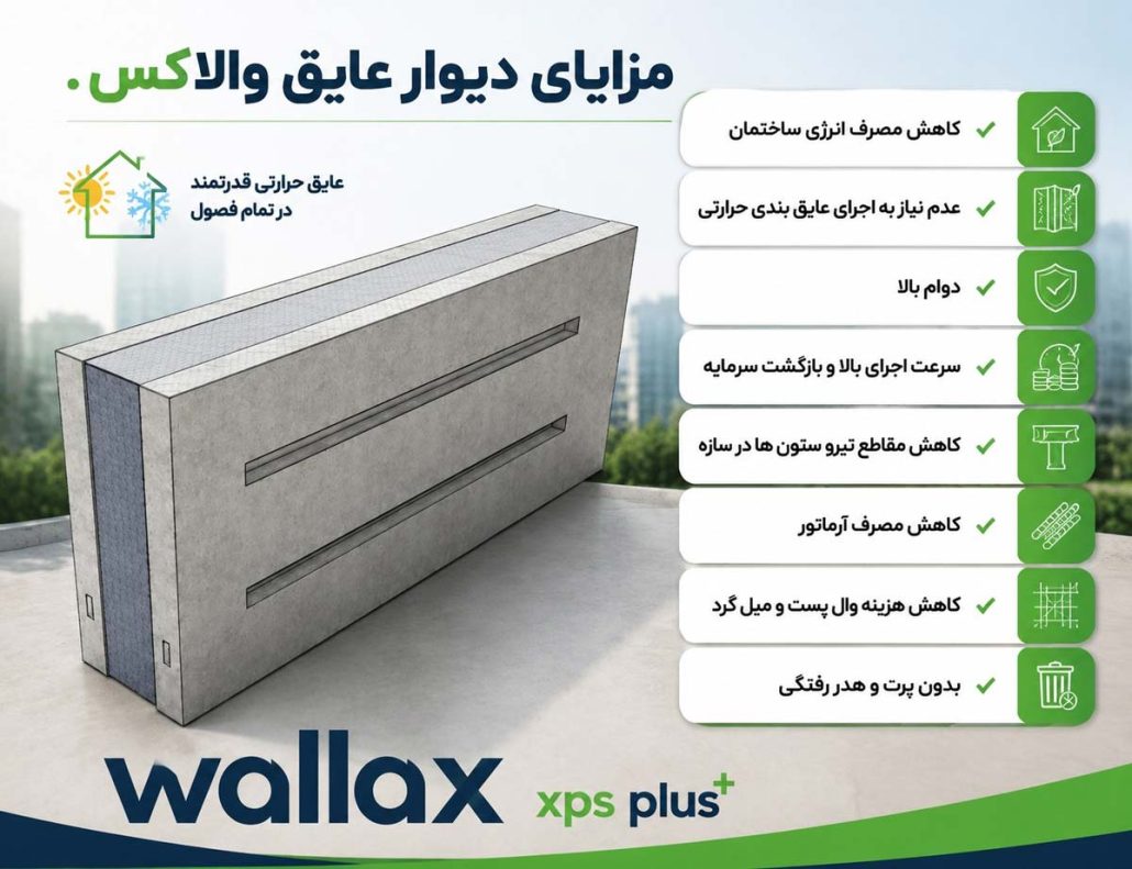 مزایای دیوار عایق والاکس